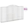 vidaXL Paniers &agrave; gabions arqu&eacute;s 11 pcs 300x30x160/180 cm Fer galvanis&eacute;