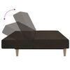 vidaXL Canap&eacute;-lit &agrave; 2 places Marron fonc&eacute; Tissu