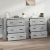 vidaXL Buffets 2 pcs gris b&eacute;ton bois d'ing&eacute;nierie