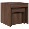 vidaXL Tables gigognes 3 pcs Ch&ecirc;ne marron Bois d'ing&eacute;nierie