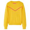 Pull-over tricot&eacute; pour enfants ocre fonc&eacute; 140