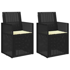 vidaXL Chaises de jardin salle &agrave; manger 2 pc Anthracite et cr&egrave;me PP