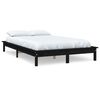 vidaXL Cadre de lit sans matelas noir 160x200 cm bois massif