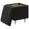 vidaXL Pouf de rangement avec coussin Noir 40 x 40 x 45 cm Velours