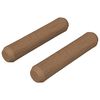 vidaXL Chevilles en bois 2 pcs Marron &Oslash;8 x 35 mm Bois massif