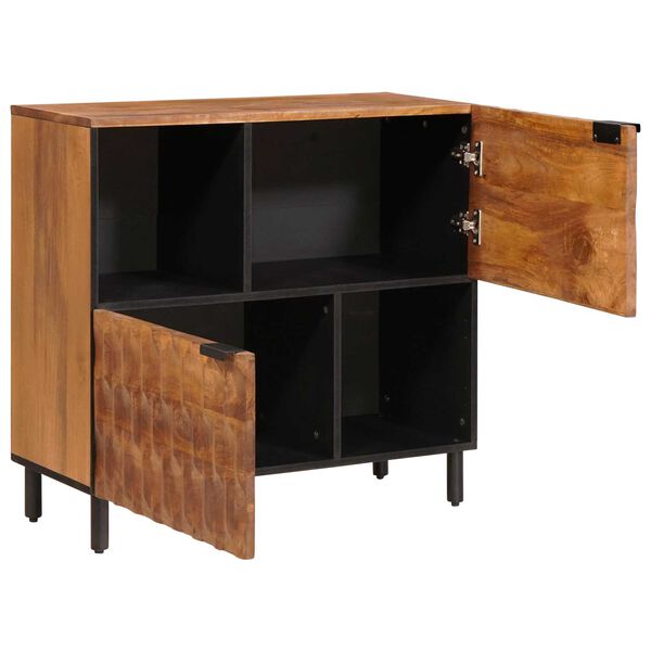 vidaXL Buffet avec stockage Finition Acacia Brun 80 x 33 x 75 cm