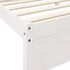 vidaXL Lit biblioth&egrave;que sans matelas blanc 150x200 cm bois pin massif