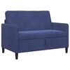 vidaXL Sofa avec rangement 2 place Bleu police 122 x 78 x 87 cm