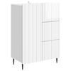 vidaXL Buffet Blanc brillant 66 x 34,5 x 91,5 cm Bois d'ing&eacute;nierie