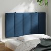 vidaXL Coussin de t&ecirc;te de lit Hanko bleu 90 cm tissu