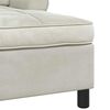 vidaXL Chaise longue avec coussin Cr&egrave;me 91 x 157 x 91 cm Velours