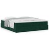 vidaXL Cadre de lit ottoman avec matelas vert fonc&eacute; 160x200 cm velours
