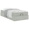 vidaXL Cadre de lit avec matelas avec matelas 2 pcs Gris clair Velours