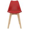 vidaXL Chaises à manger lot de 2 rouge plastique