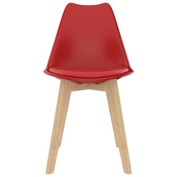 vidaXL Chaises à manger lot de 2 rouge plastique