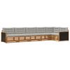 vidaXL Ensemble de canap&eacute;s d'ext&eacute;rieur 6 pc Naturel et gris clair