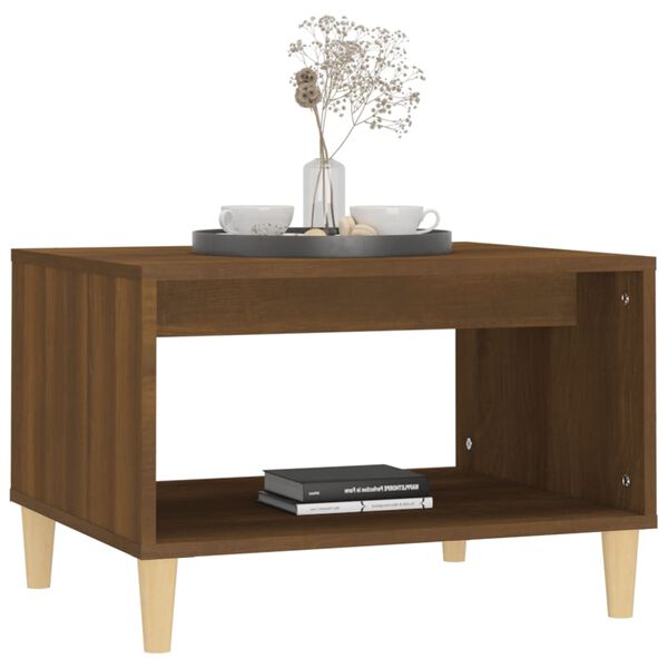 vidaXL Table basse Chêne marron 60x50x40 cm Bois d'ingénierie