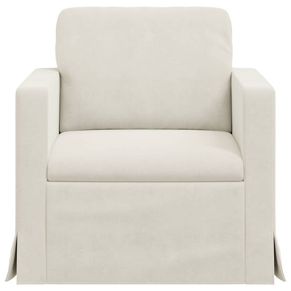 vidaXL Canap&eacute; Cr&egrave;me Dimensions globales: 78 x 78 x 80 cm (l x P x H)