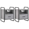 vidaXL Cabinet de chevet suspendu 2 pc Sonoma gris 40 x 30 x 50 cm