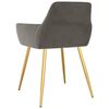 vidaXL Chaises &agrave; manger lot de 6 gris fonc&eacute; velours