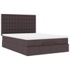 VidaXL Cadre de lit ottoman avec matelas marron fonc&eacute; 140x200 cm tissu