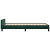 vidaXL Cadre de lit sans matelas vert fonc&eacute; 90x190 cm velours