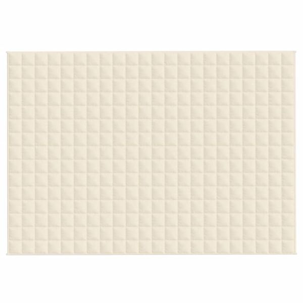 vidaXL Couverture lestée Crème clair 155x220 cm 11 kg Tissu