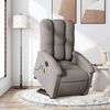 vidaXL Fauteuil inclinable de massage &eacute;lectrique Taupe Tissu
