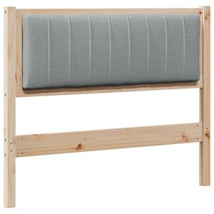 vidaXL T&ecirc;te de lit capitonn&eacute;e Gris clair Pin massif