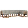 vidaXL Ensemble de canap&eacute;s d'ext&eacute;rieur 8 pcs Gris Naturel et Clair