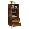 vidaXL Buffet haut Ch&ecirc;ne fum&eacute; 40x36x110 cm Bois d'ing&eacute;nierie