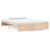 vidaXL Cadre de lit sans matelas bois massif 135x190 cm