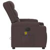vidaXL Fauteuil de massage inclinable électrique Marron foncé Tissu