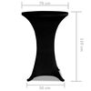 Housse de table &Oslash; 70 cm Noir extensible 2 pcs