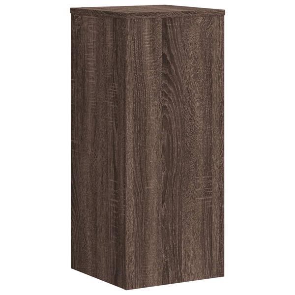 vidaXL Supports pour plantes 2 pcs ch&ecirc;ne marron bois d'ing&eacute;nierie