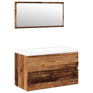 vidaXL Ensemble de meubles salle de bain bois d'ing&eacute;nierie