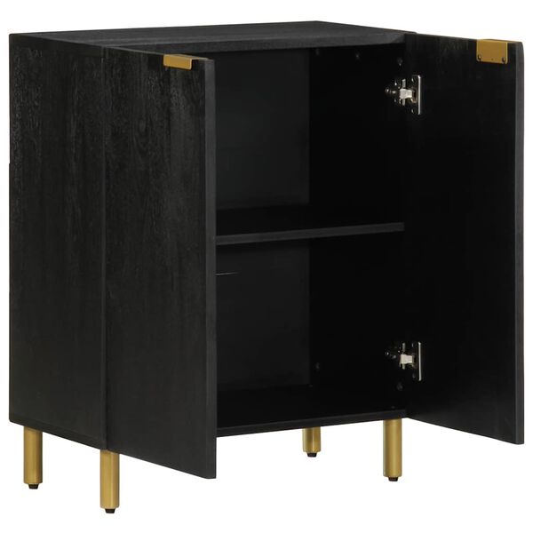 vidaXL Buffet noir 60x33x75 cm bois d'ing&eacute;nierie