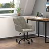 vidaXL Chaise pivotante de bureau Gris clair Velours