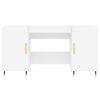 vidaXL Bureau blanc 140x50x75 cm bois d'ingénierie