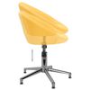 vidaXL Chaise pivotante &agrave; manger Jaune Tissu