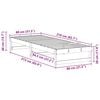 vidaXL Cadre de lit Marron 80 x 210 cm Pin massif
