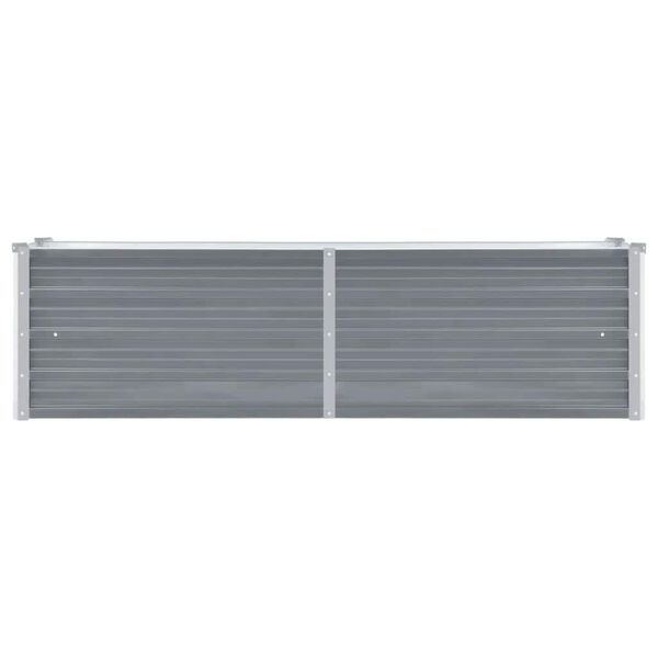 vidaXL Lit sur&eacute;lev&eacute; de jardin Acier galvanis&eacute; 160x40x45 cm Gris