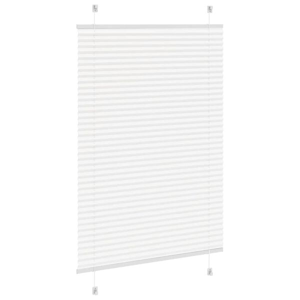 vidaXL Store pliss&eacute; blanc 95x100 cm largeur du tissu 94,4 cm polyester