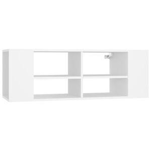 vidaXL Meuble TV mural Blanc 102x35x35 cm Bois d&rsquo;ing&eacute;nierie