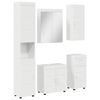vidaXL Ensemble de mobilier de salle de bain TULUM 5 pc Blanc brillant