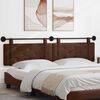 vidaXL T&ecirc;te de lit suspendue Marron 210 x 55 x 5 cm Simili cuir