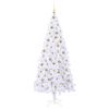 vidaXL Sapin de No&euml;l artificiel avec 300 LED Blanc 210 cm PVC et Acier