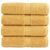 vidaXL Serviettes de toilette premium SOLUND 4 pi&egrave;ces Or 30 x 30 cm 600 g/m&sup2;