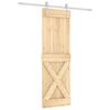 vidaXL Porte coulissante Naturel et Blanc 70 x 210 cm