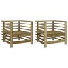 vidaXL Chaises de jardin lot de 2 bois de pin impr&eacute;gn&eacute;